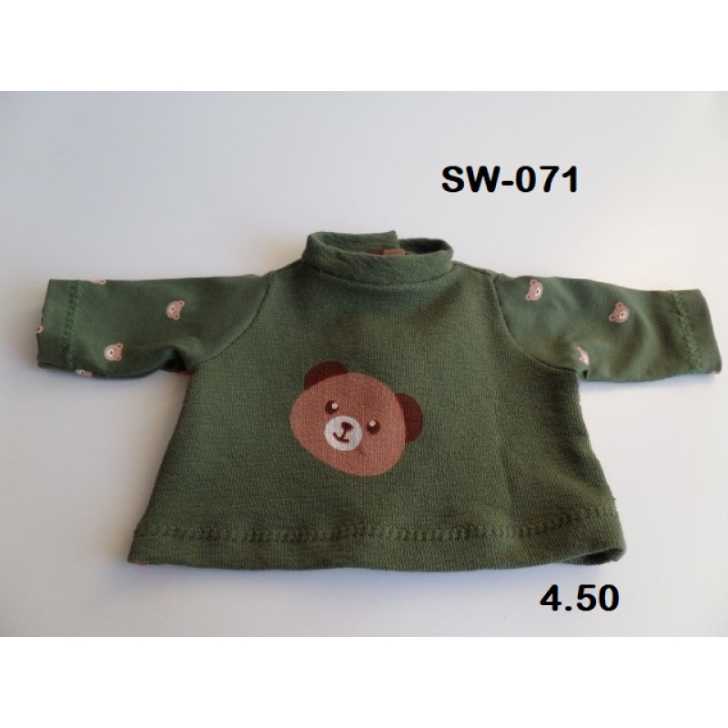 Sweater groen met beertjes